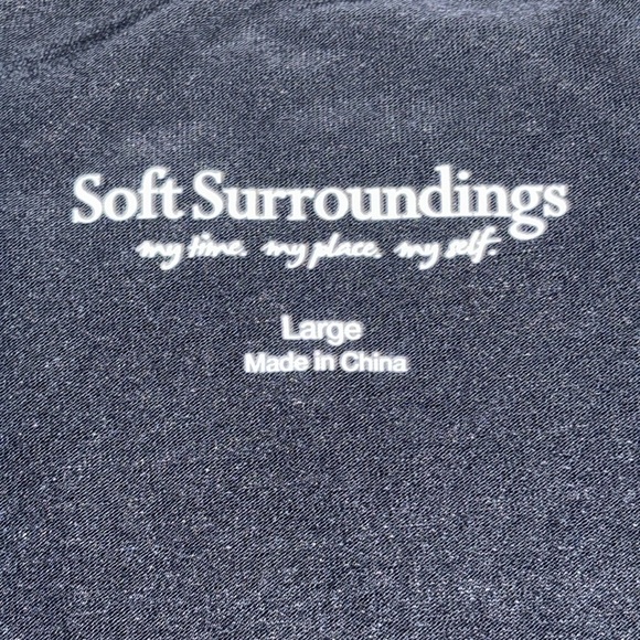 Soft Surroundings Black Tita jersey tunic top long sleeves Woman's size large - Picture 16 of 16